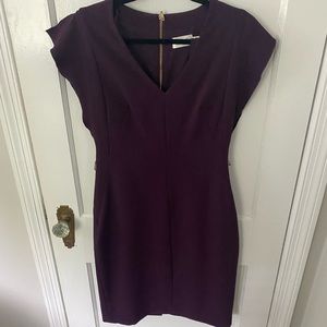 Eliza J Ruffle Sleeve Sheath Dress - Purple